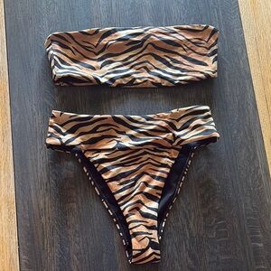 Kendall & Kylie Tiger Print Bikini Set